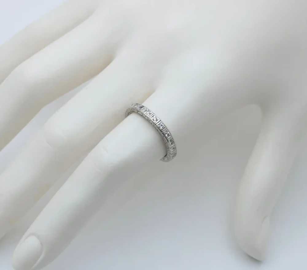 Antique Art Deco Platinum and Diamond Eternity Ba… - image 4