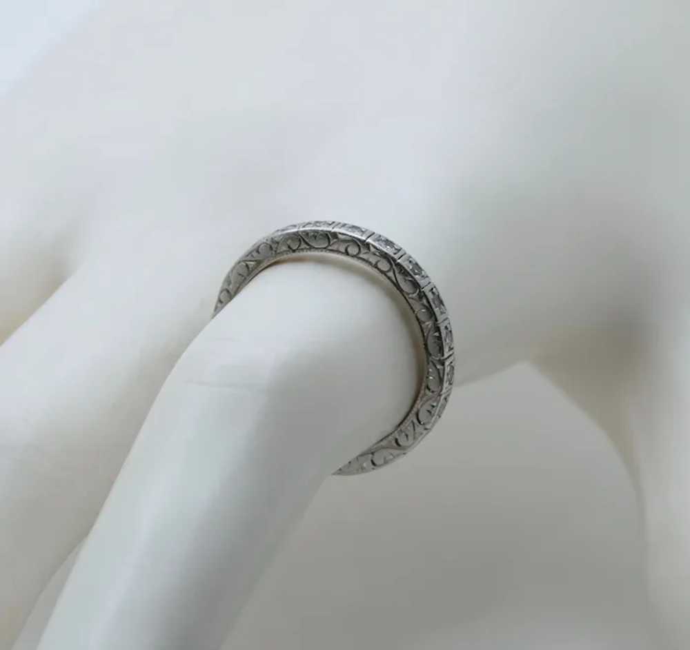 Antique Art Deco Platinum and Diamond Eternity Ba… - image 5