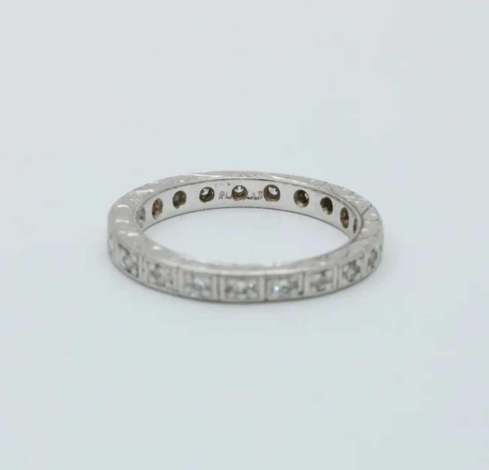 Antique Art Deco Platinum and Diamond Eternity Ba… - image 7