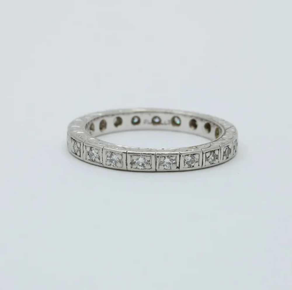 Antique Art Deco Platinum and Diamond Eternity Ba… - image 8