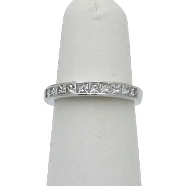 Vintage Diamond and Platinum 1/2 Eternity Band Rin