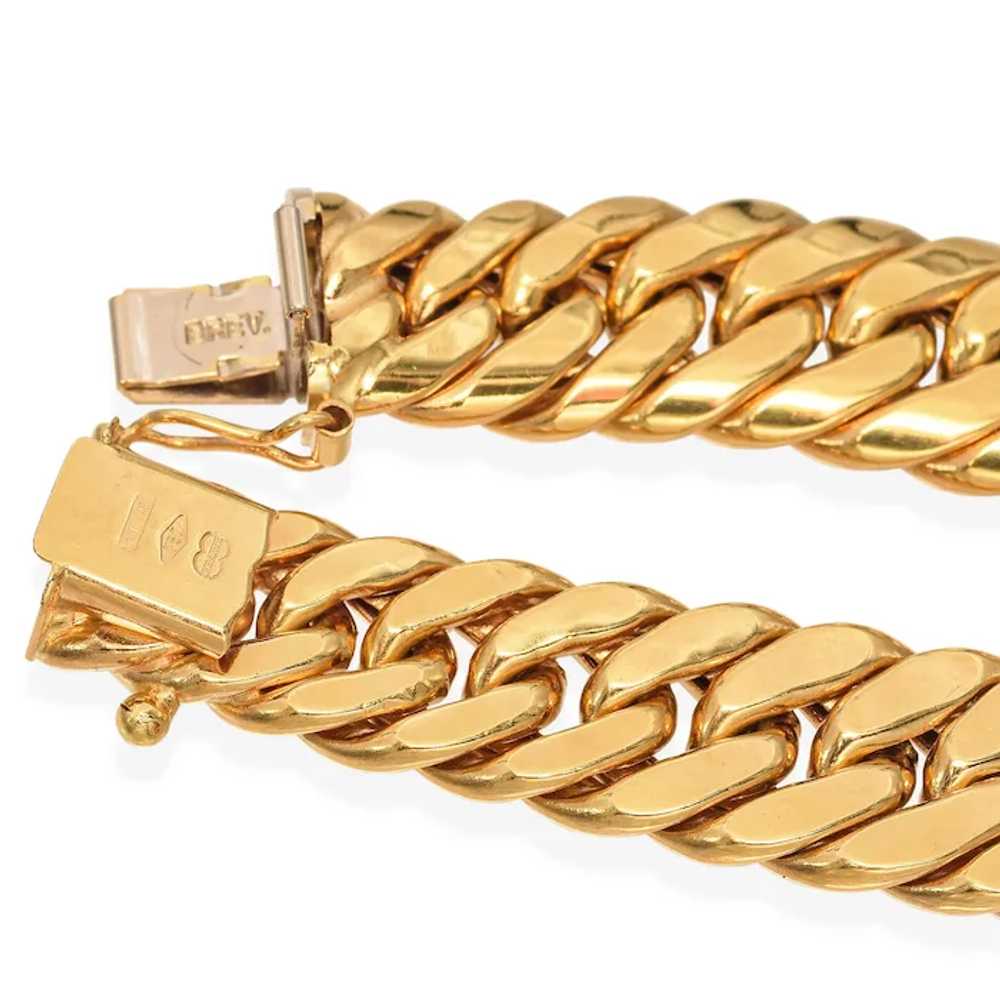 18K Yellow Gold UnoAErre Solid Cuban Link Chain N… - image 5