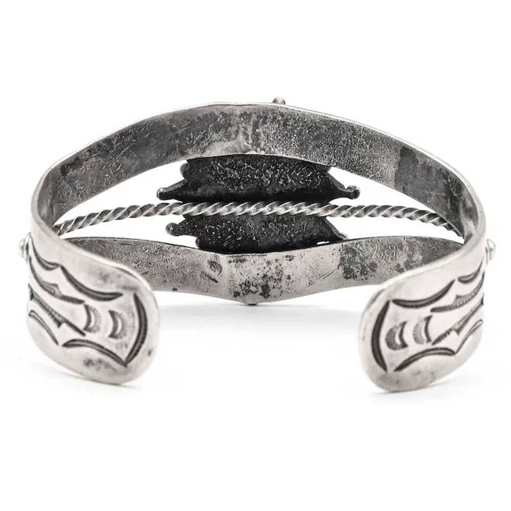 Vintage Navajo Native American Sterling Silver Tu… - image 3