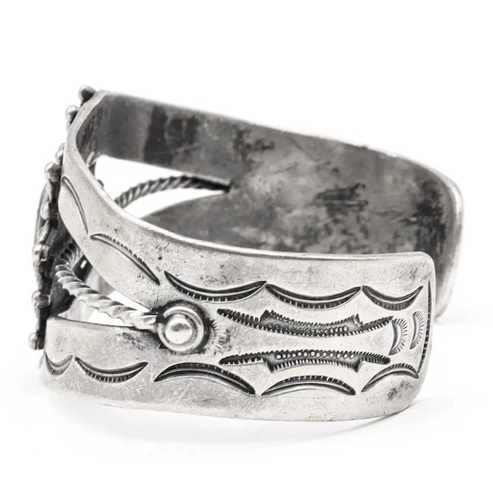 Vintage Navajo Native American Sterling Silver Tu… - image 4