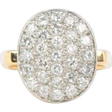 Dinh Van yellow gold diamond square ring - image 1