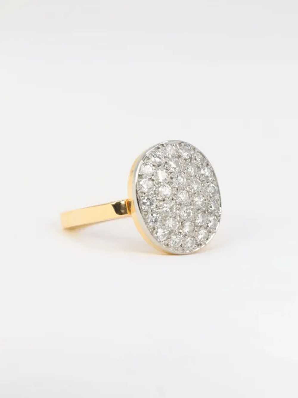 Dinh Van yellow gold diamond square ring - image 5