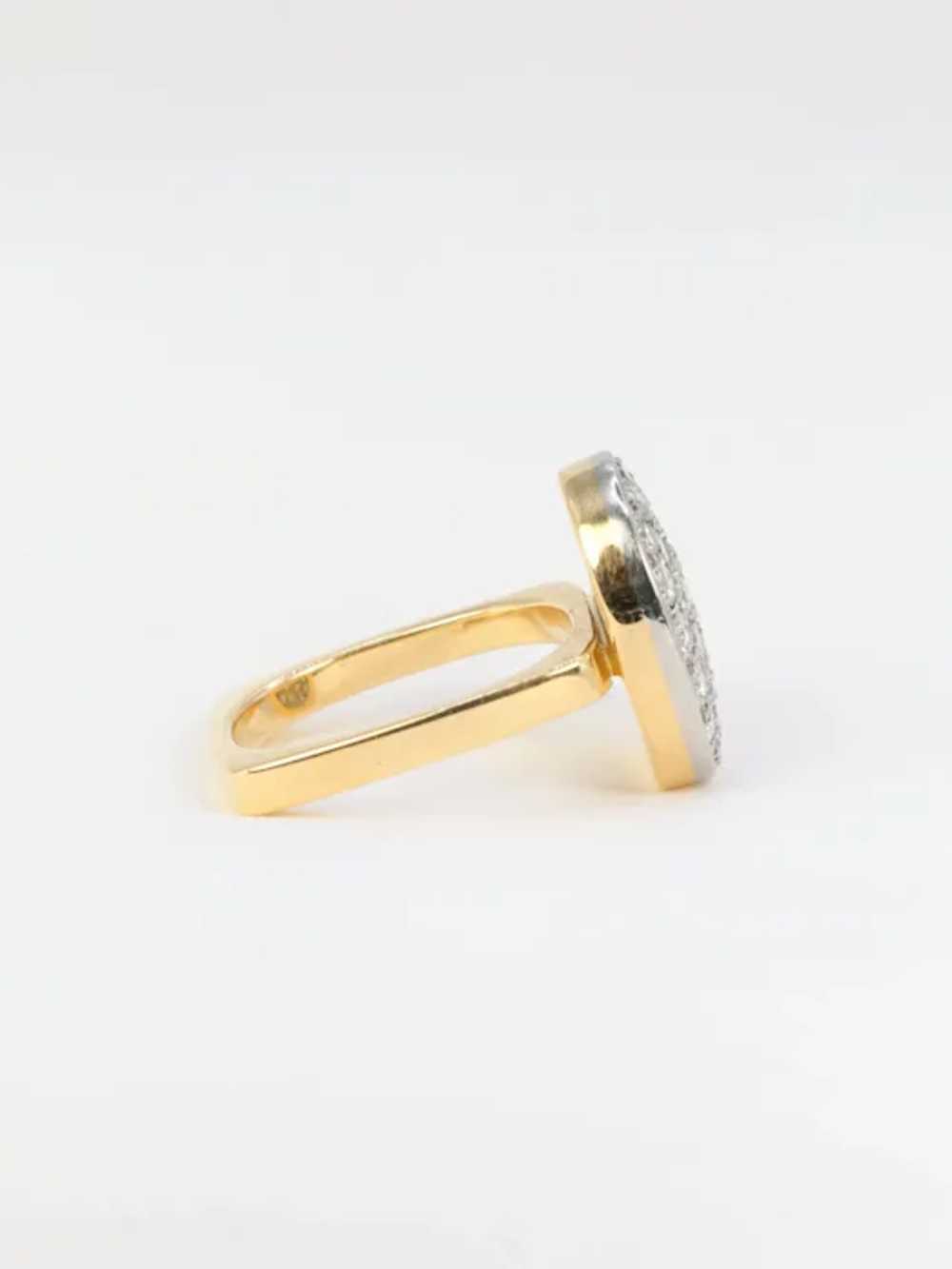 Dinh Van yellow gold diamond square ring - image 6