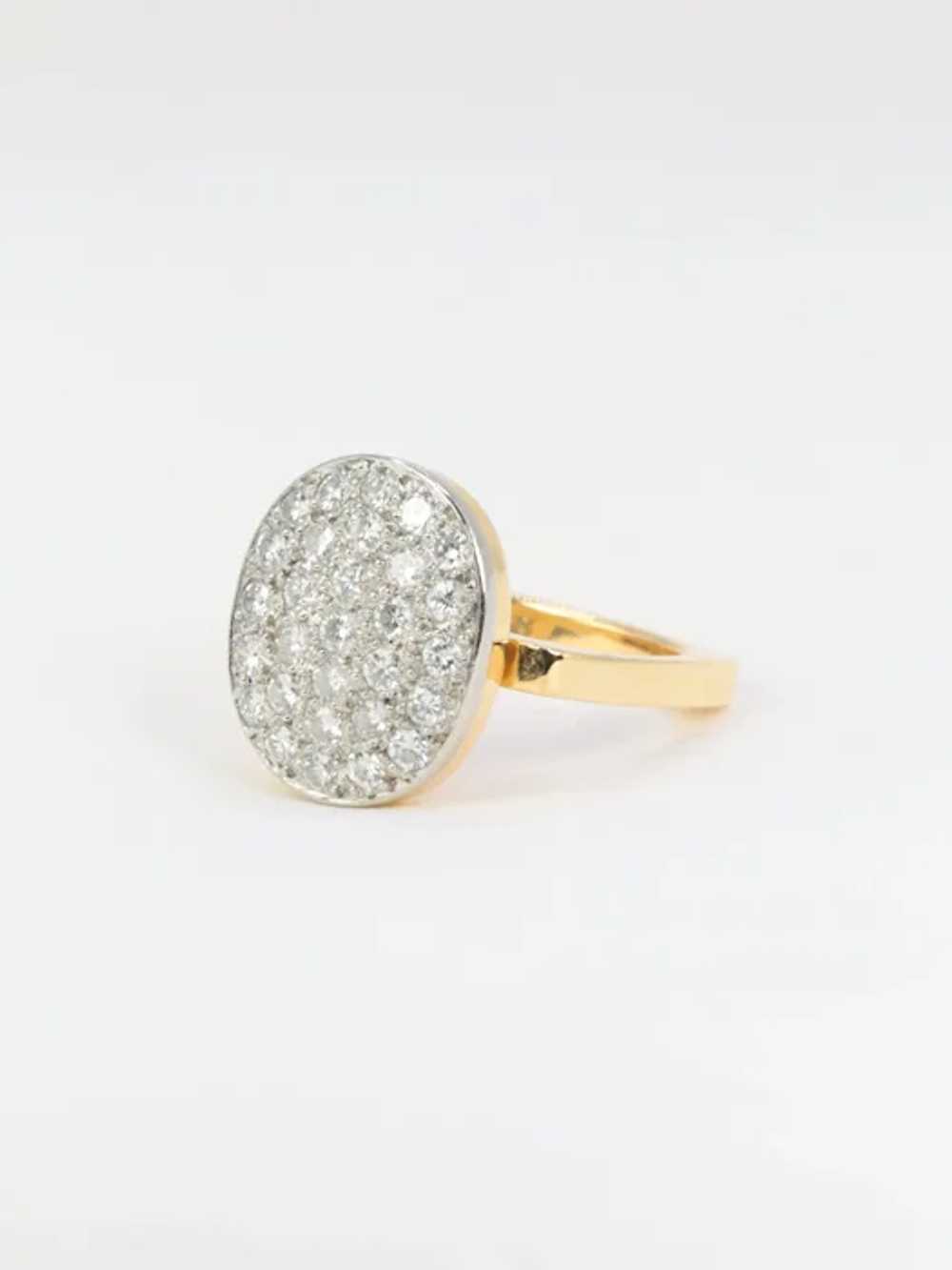 Dinh Van yellow gold diamond square ring - image 8