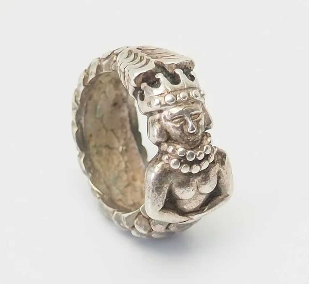 Dian Malouf rare vintage sterling silver Mermaid … - image 2