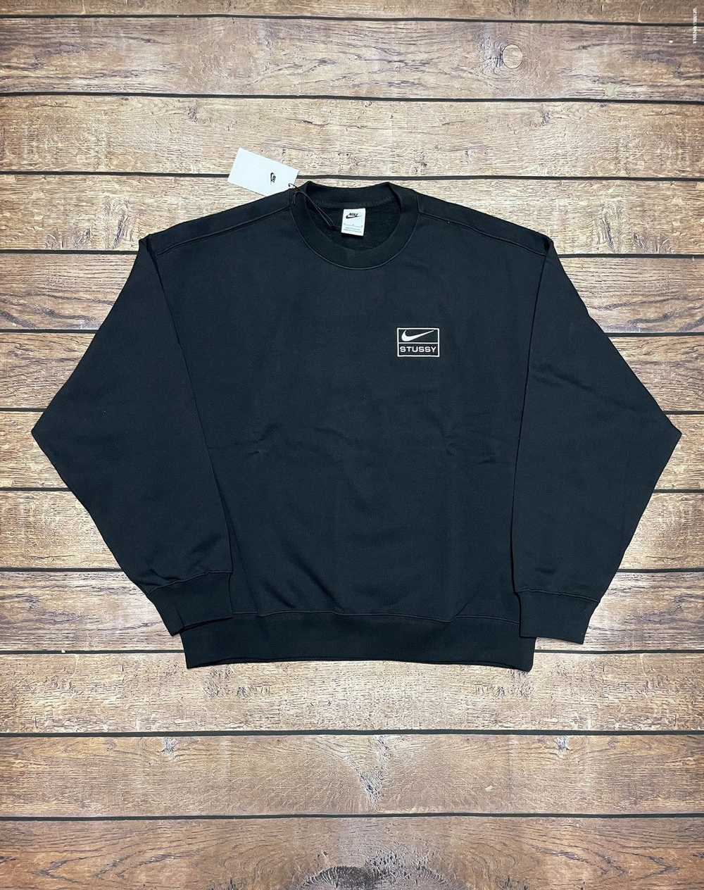 Nike × Stussy Stussy x Nike Fleece Crewneck Black… - image 1