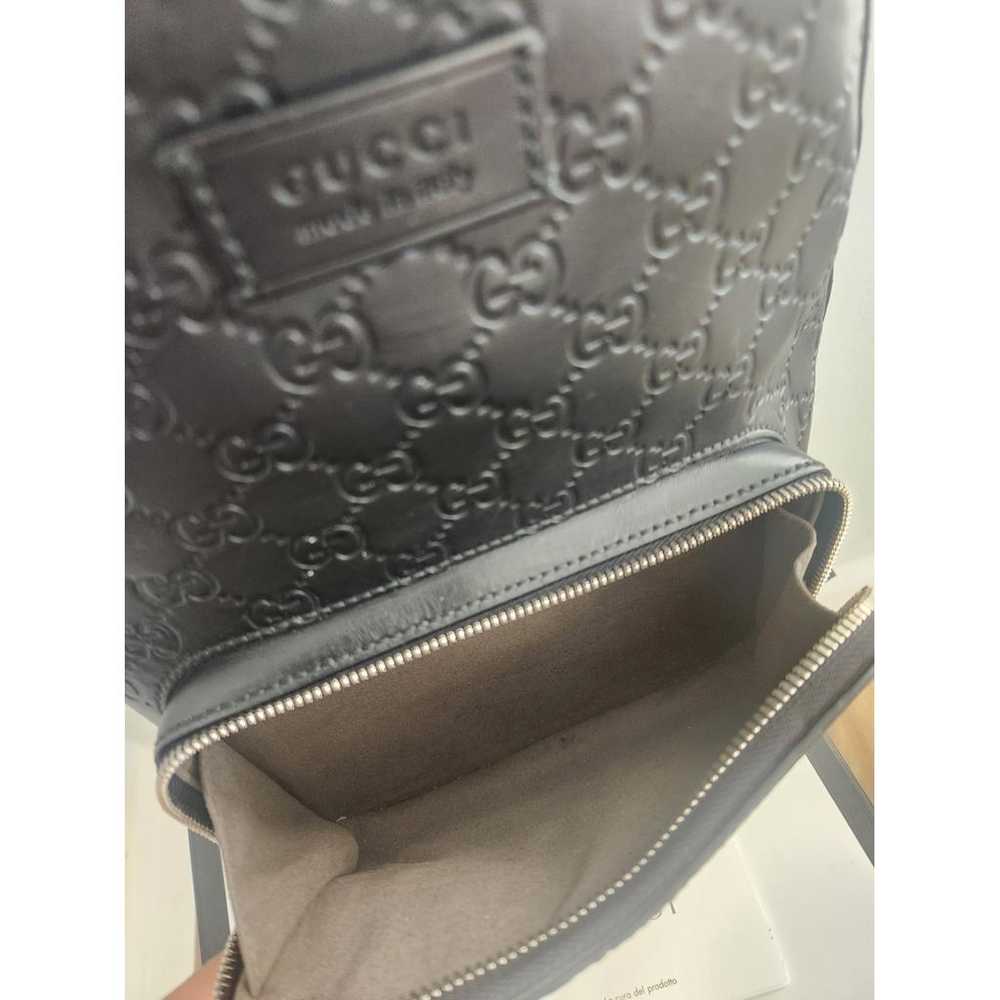 Gucci Leather backpack - image 4