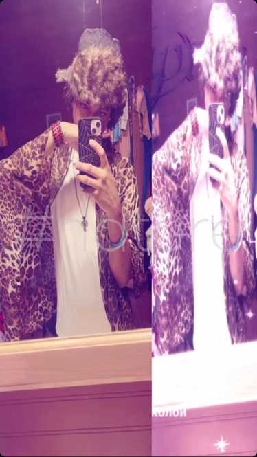 Vintage cheetah/leopard print scarf - image 1