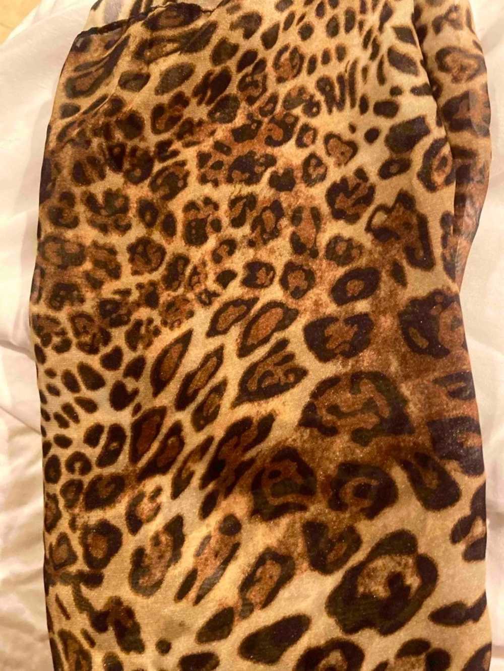 Vintage cheetah/leopard print scarf - image 5