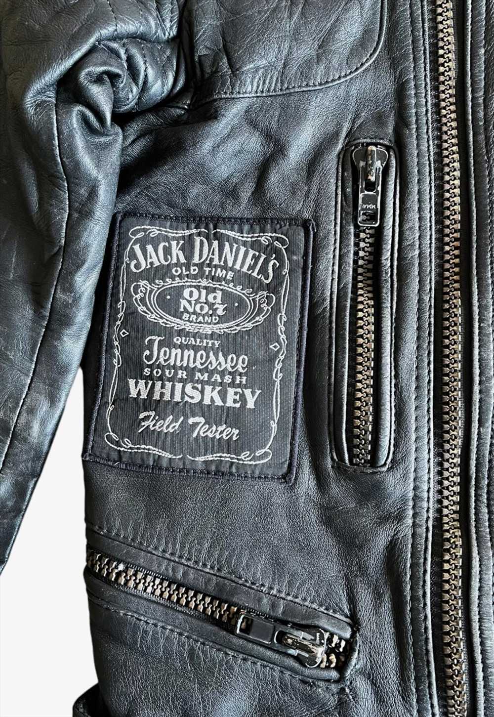 Vintage 90s Men's Jack Daniels Whiskey Leather Ja… - image 3