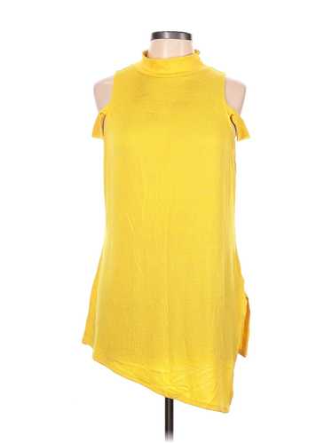 Bisou Bisou Women Yellow Sleeveless Blouse L