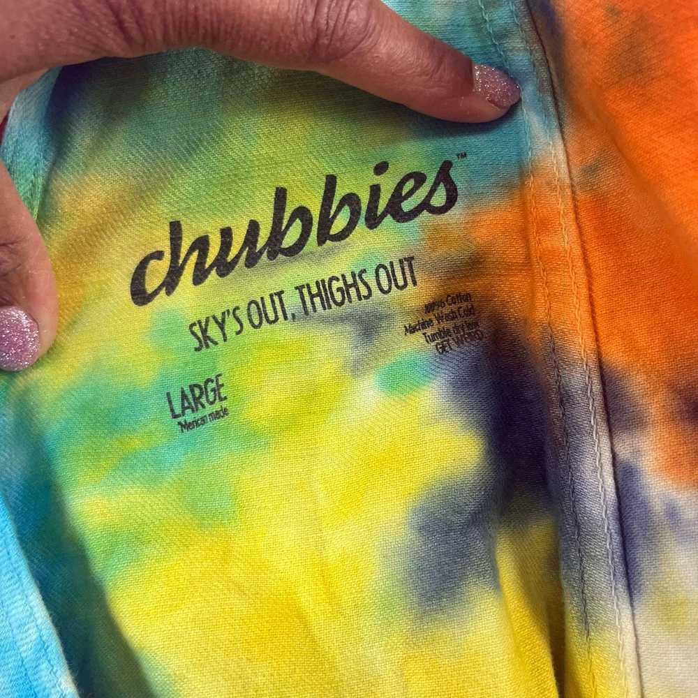 Chubbies Chubbies Tie Dye Denim Jorts Overalls Me… - image 3