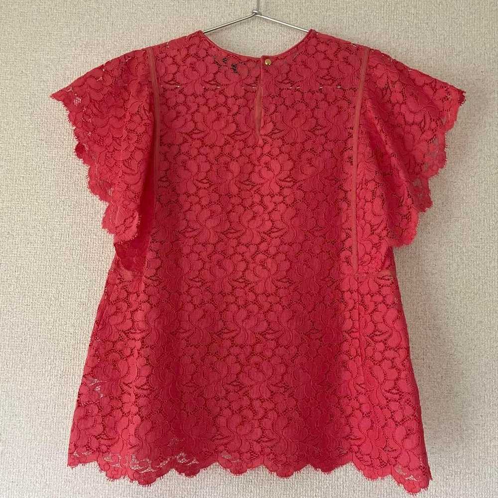 S-like new Drawer Flower Lace Short Sleeve Blouse - image 7