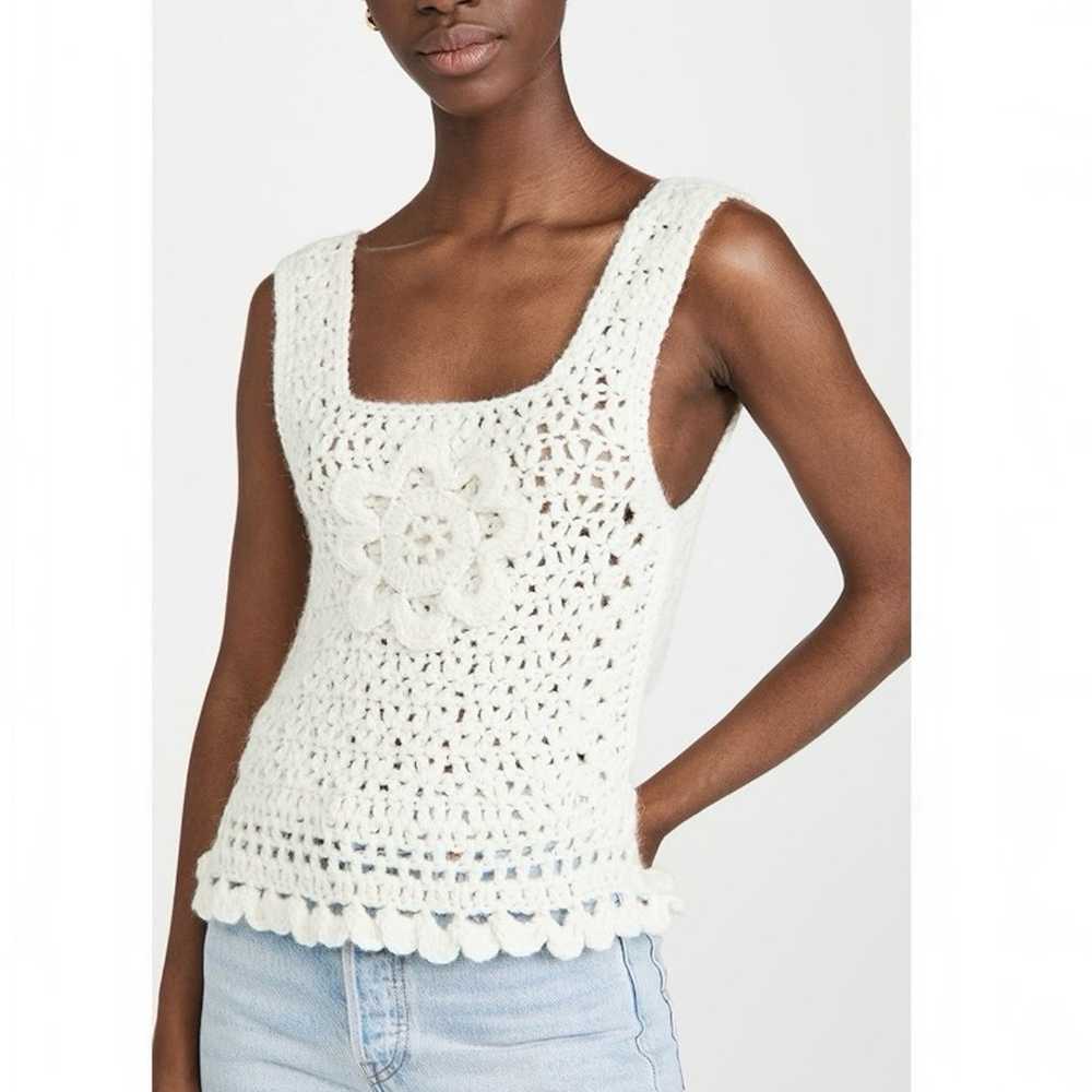 Batsheva daisy floral knit tank top - image 1