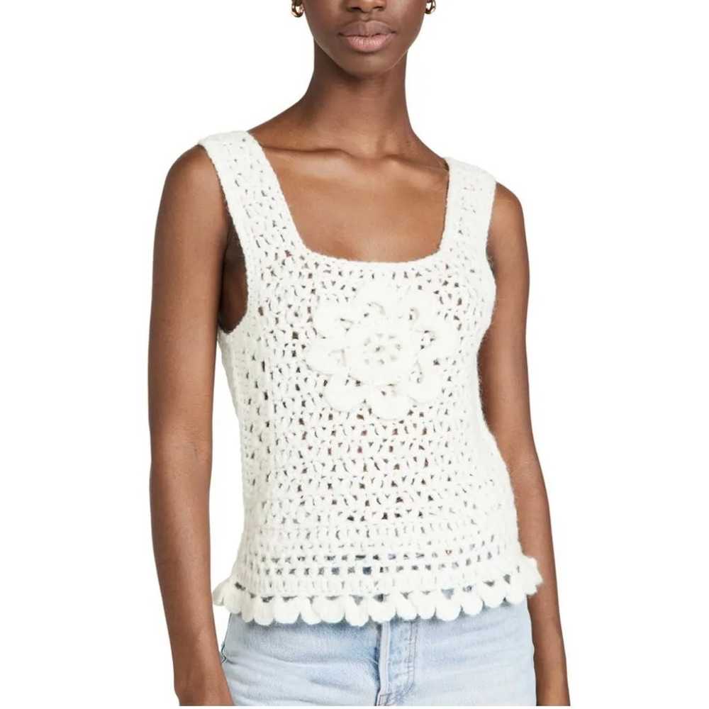 Batsheva daisy floral knit tank top - image 2