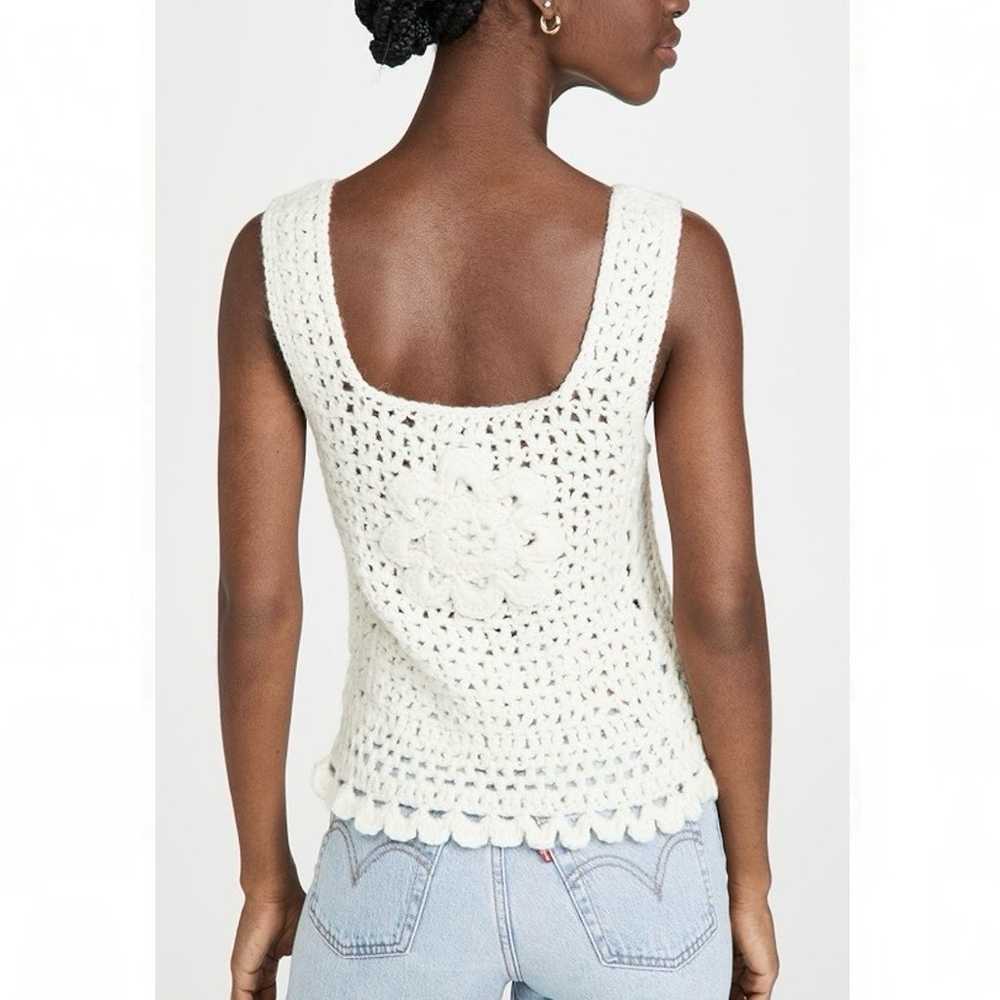 Batsheva daisy floral knit tank top - image 3