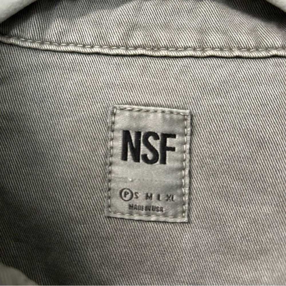 NSF Busy Oversized Boyfriend Shirt in Olive Paint… - image 4