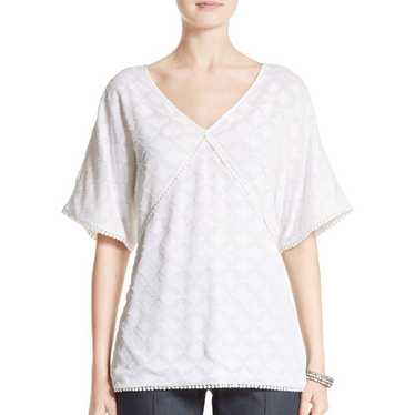 St. John Medallion Fil Coupe Top Blouse