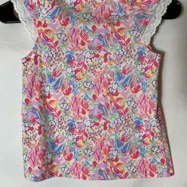 Crown and Ivy Bunny Print Multi Color Short Sleeve