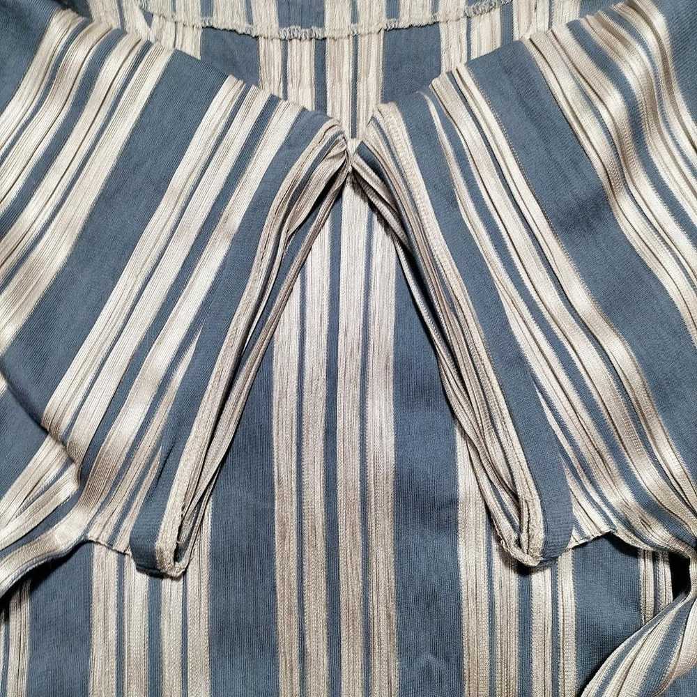 PLEATS PLEASE Issey Miyake Pleated Blouse Stripe - image 8