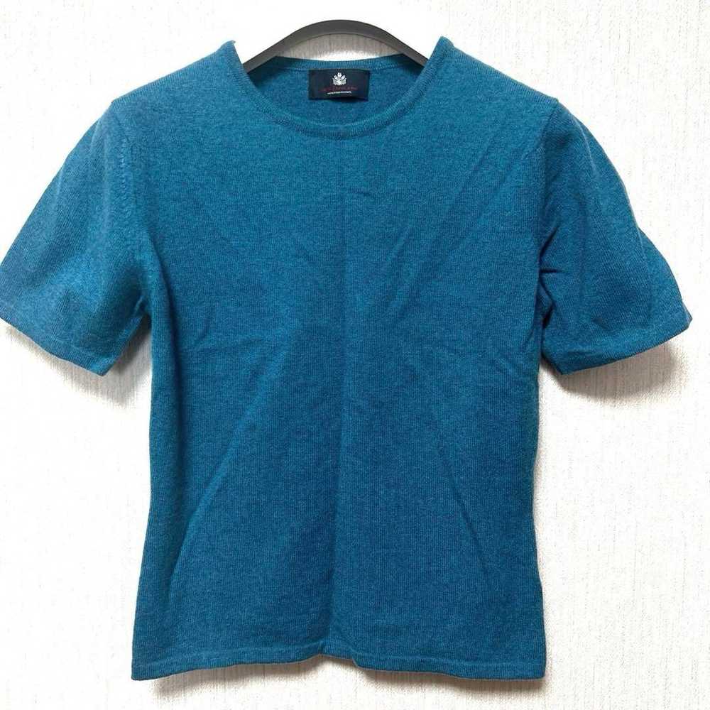 OLD ENGLAND Cashmere Short Sleeve Top - image 1