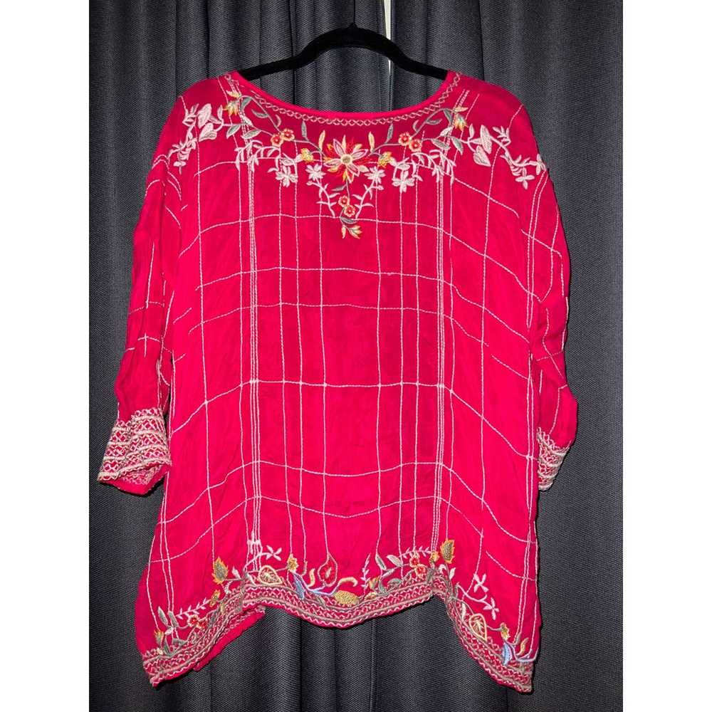 JOHNNY WAS Sienna Embroidered Blouse Size Small - image 3