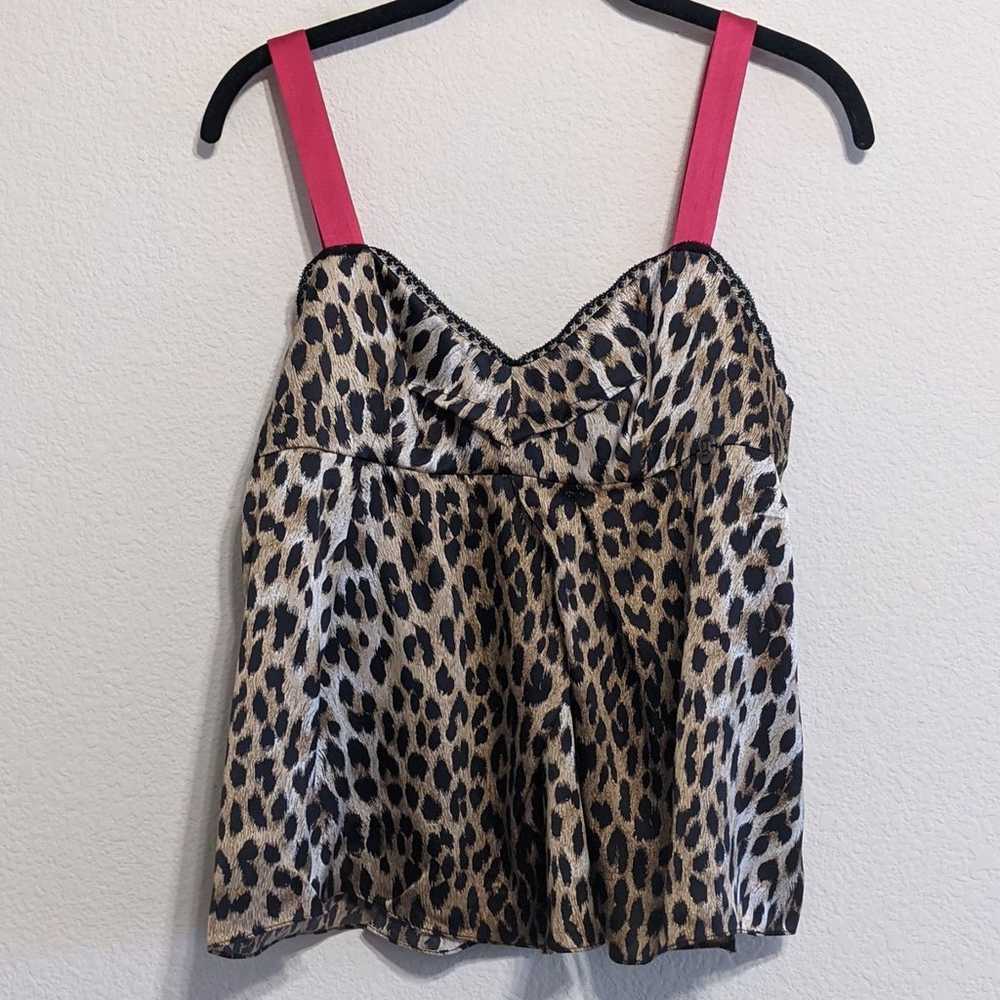 John Galliano animal print camisole Sz S - image 1