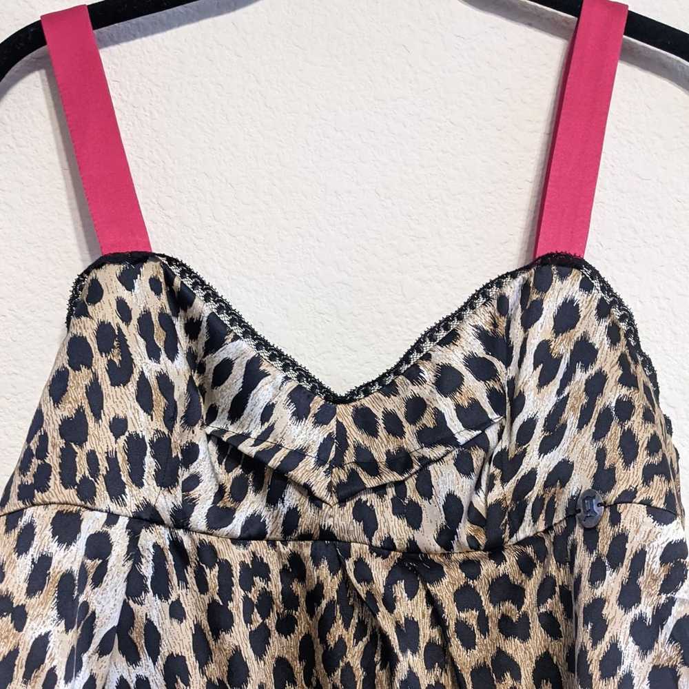 John Galliano animal print camisole Sz S - image 2