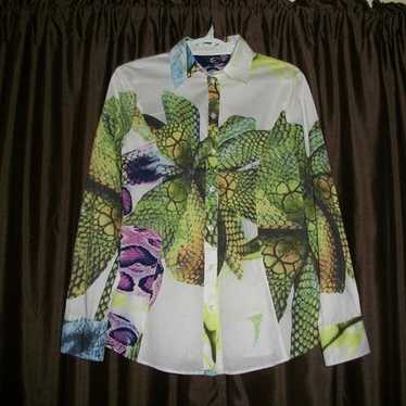 JUST CAVALLI SNAKE PRINT BLOUSE