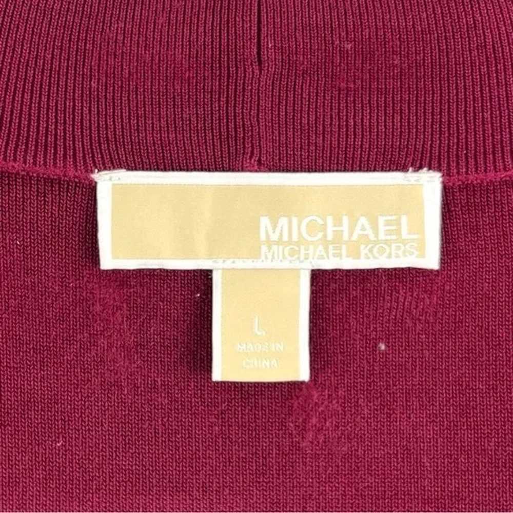 Michael Kors Sleeveless Maroon Keyhole Choker Top - image 6