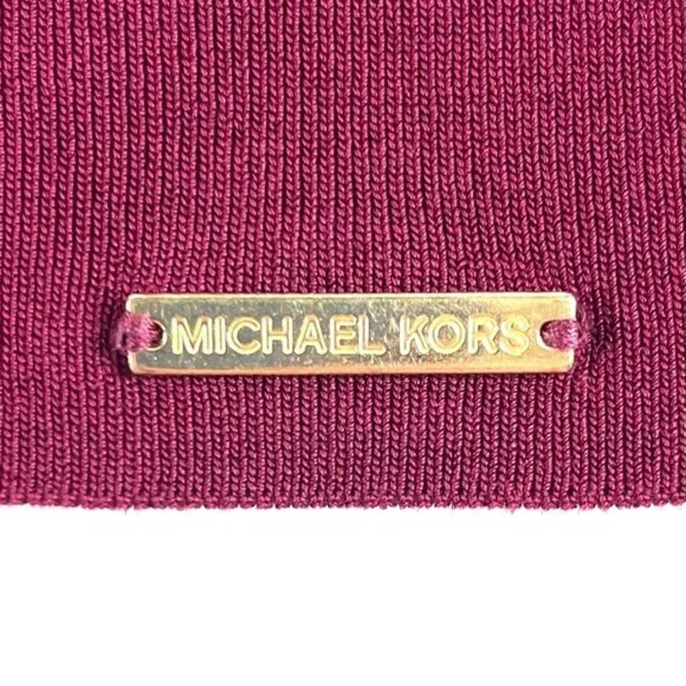 Michael Kors Sleeveless Maroon Keyhole Choker Top - image 7