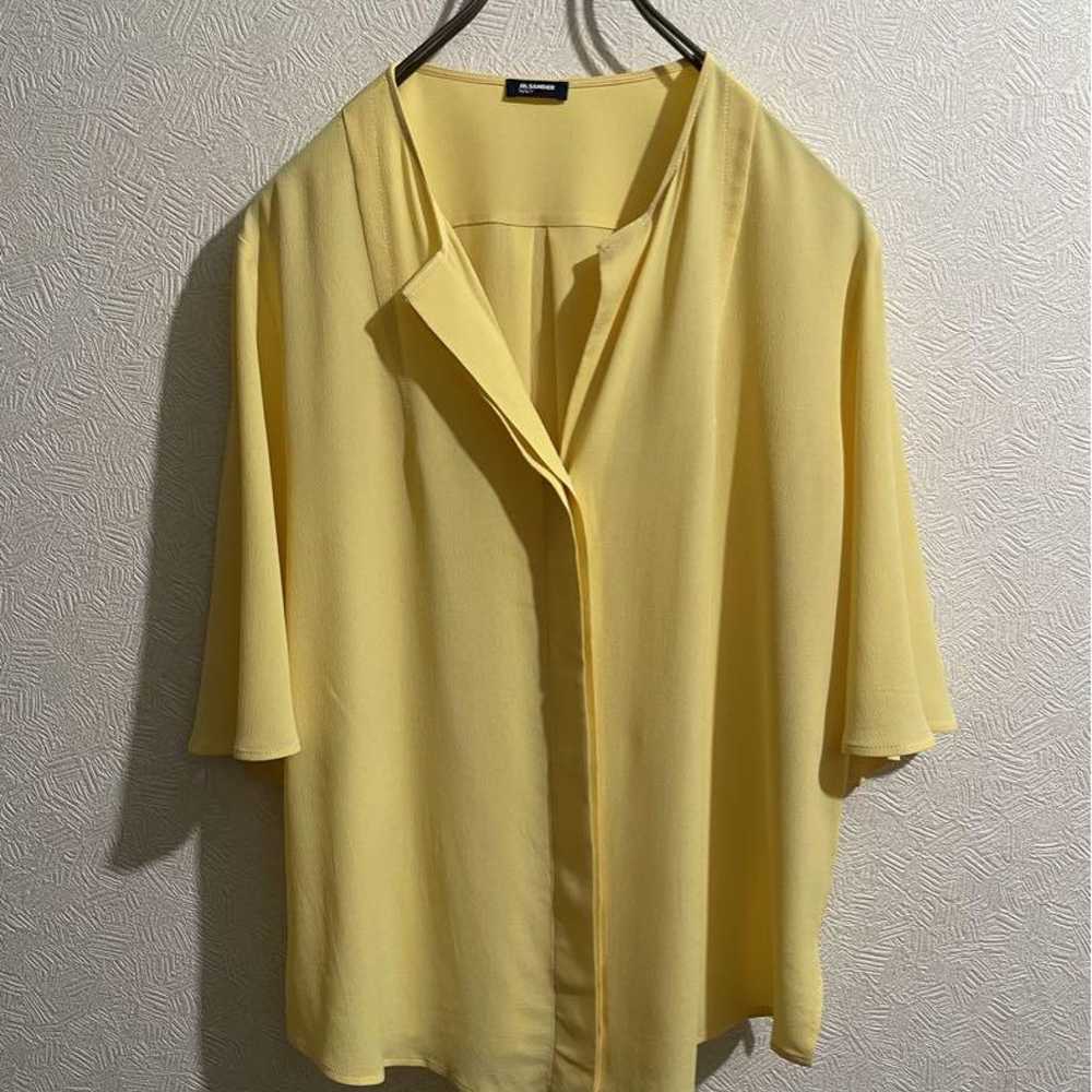 Italian-made JIL SANDER no-collar skipper shirt. - image 2