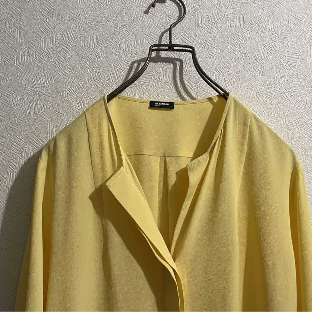 Italian-made JIL SANDER no-collar skipper shirt. - image 5