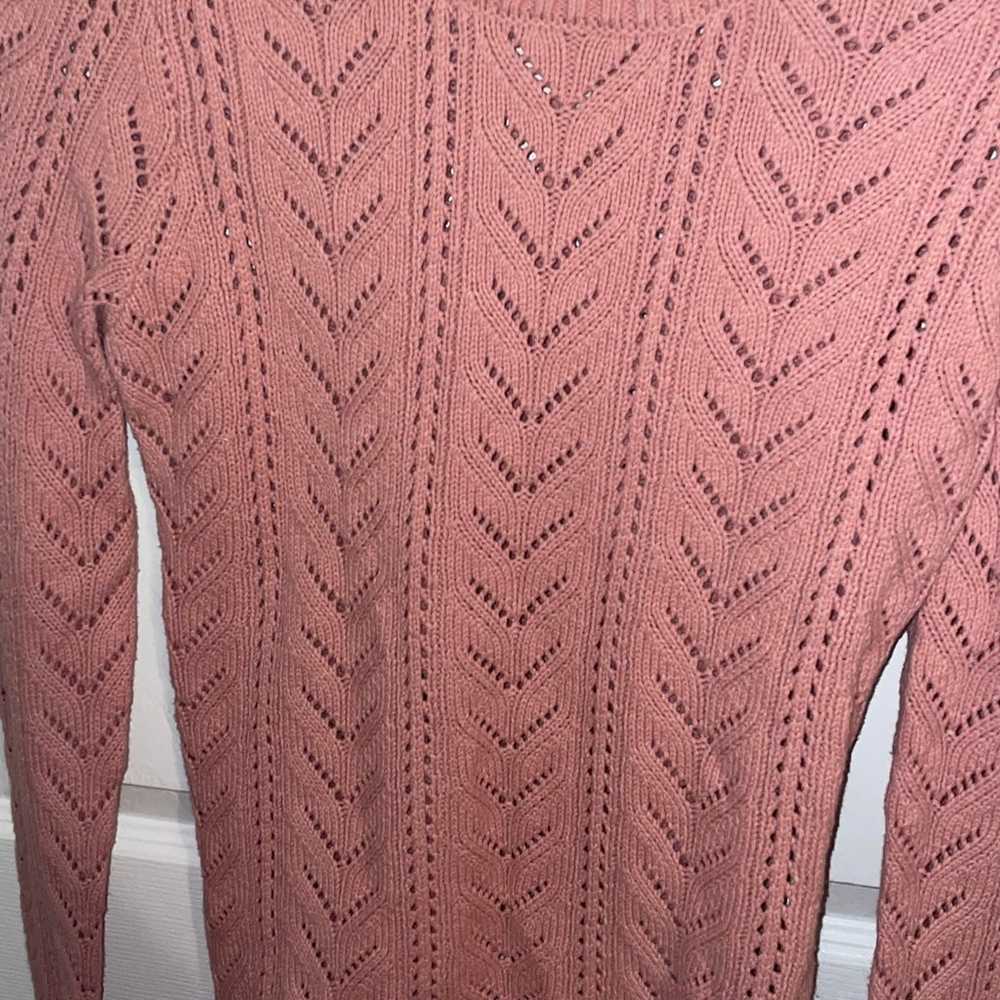 Pink Tularosa tie back knit sweater - image 3