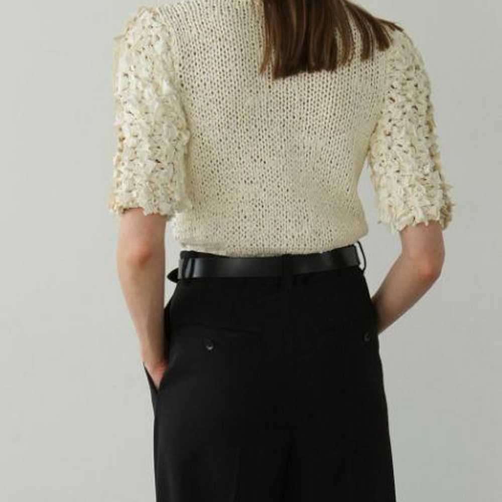 FRILL HALF SLEEVE HAND-KNIT TOPS - image 2