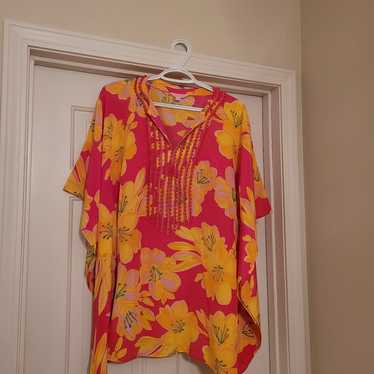 Rare Lilly Pulitzer Silk Caftan Blouse