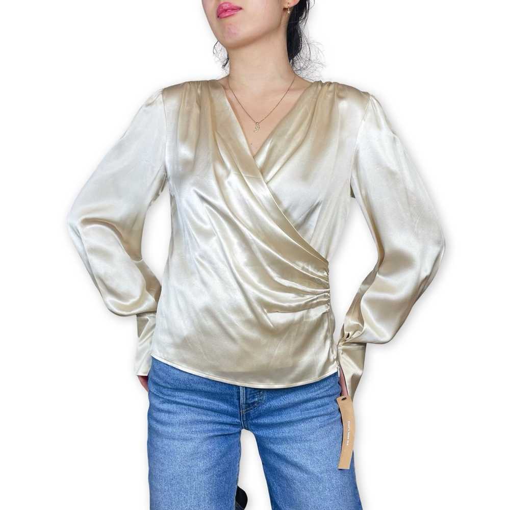 NWT Reformation Fawn Silk Blouse in Ivory Size 4 - image 11