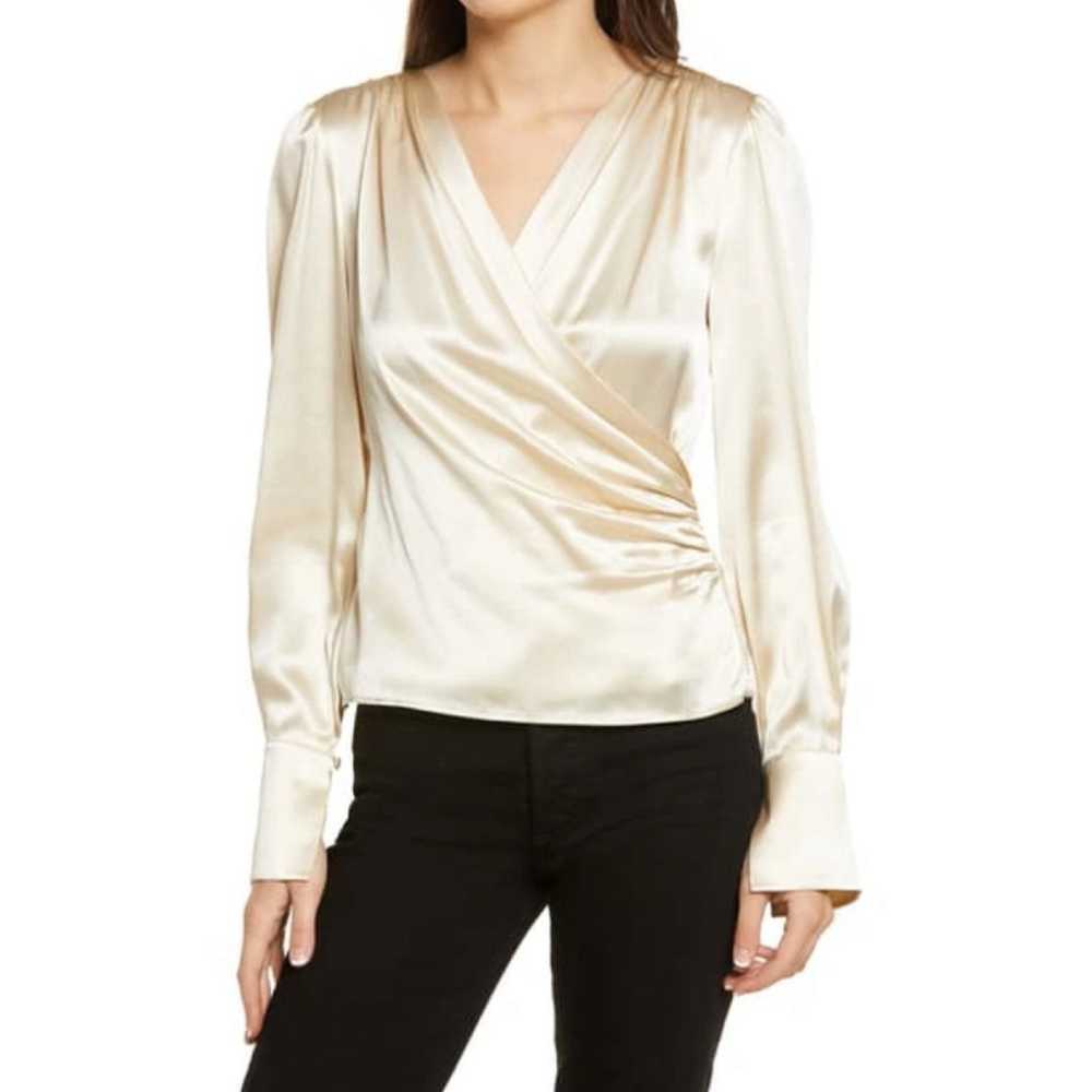 NWT Reformation Fawn Silk Blouse in Ivory Size 4 - image 2