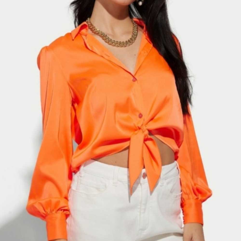 Generation Love Emory Orange Blouse Top Size Smal… - image 1