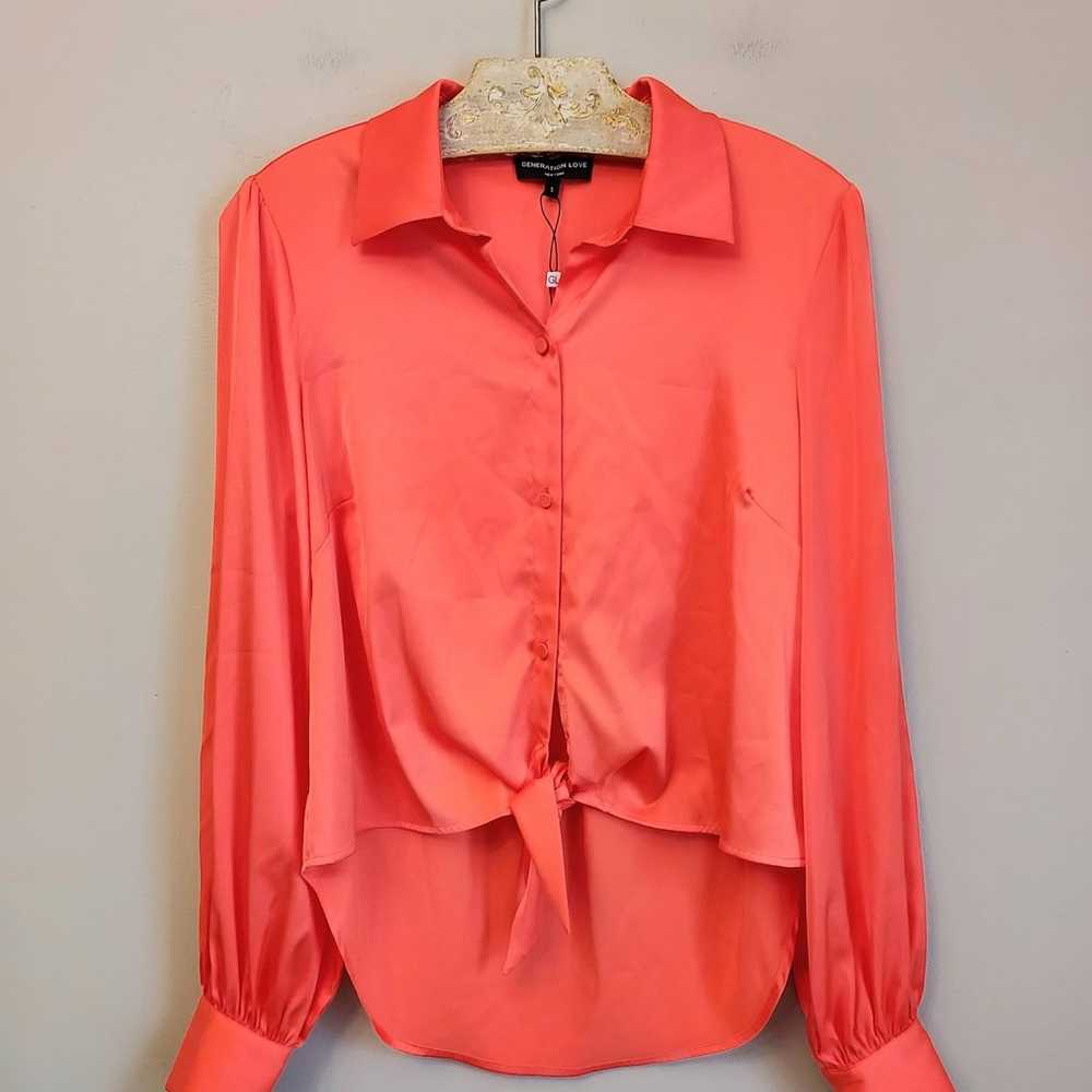 Generation Love Emory Orange Blouse Top Size Smal… - image 3