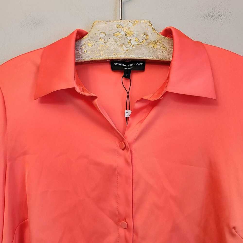 Generation Love Emory Orange Blouse Top Size Smal… - image 4