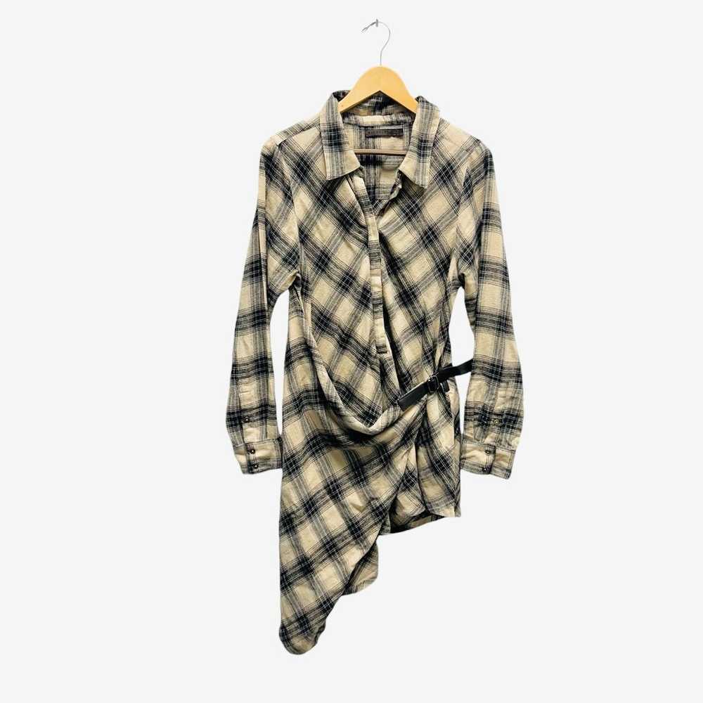 Nicholas K Pierre Plaid Asymmetrical Shirt Women’… - image 3