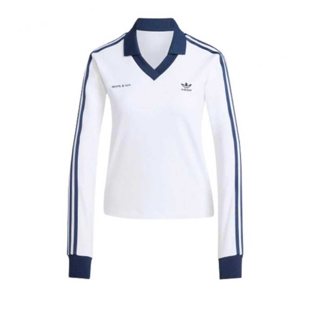 adidas Long Sleeve Polo Shirt White Navy sporty &… - image 1