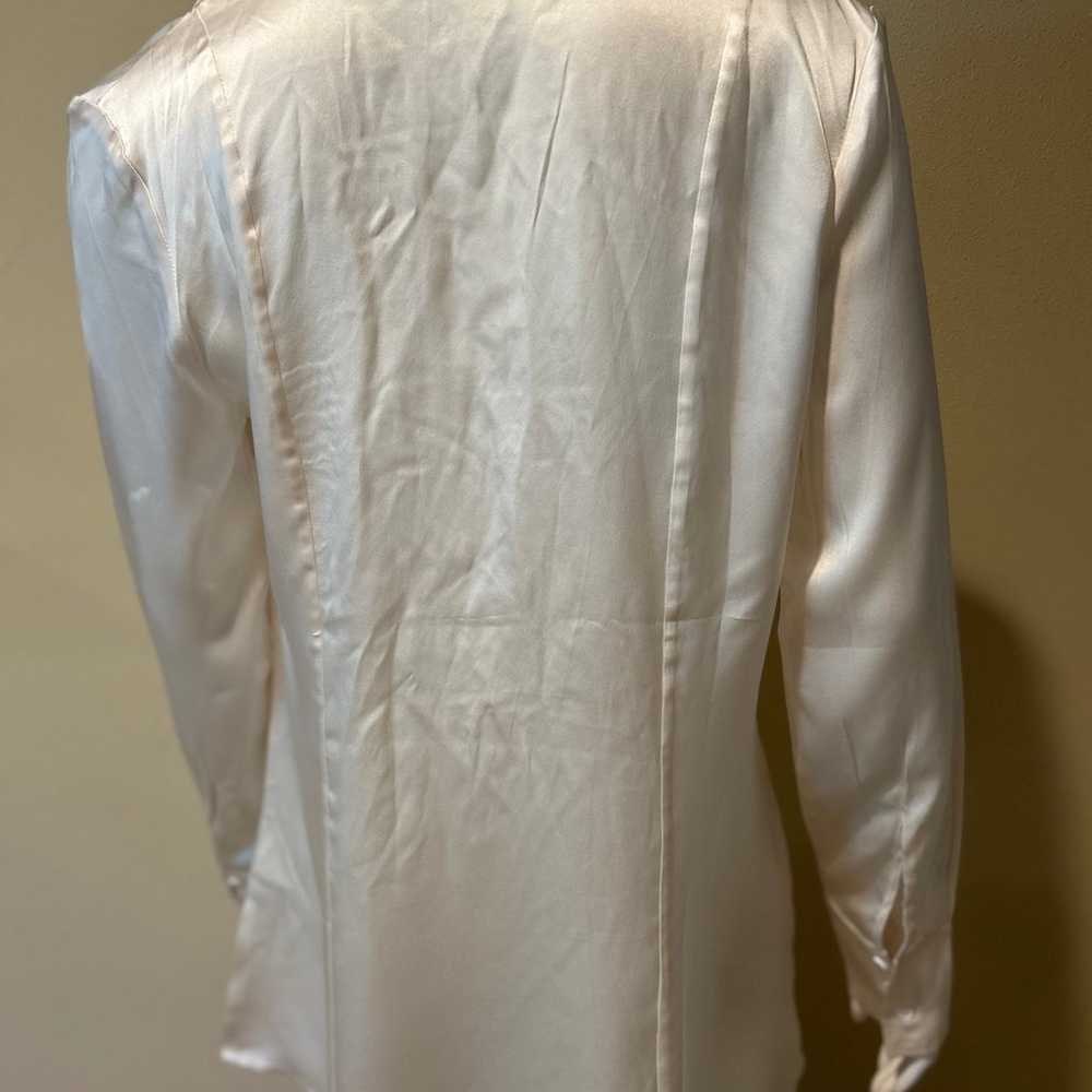 MM6 Maison Margiela Silk Button Up Blouse Ivory - image 5