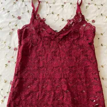 red lace cami