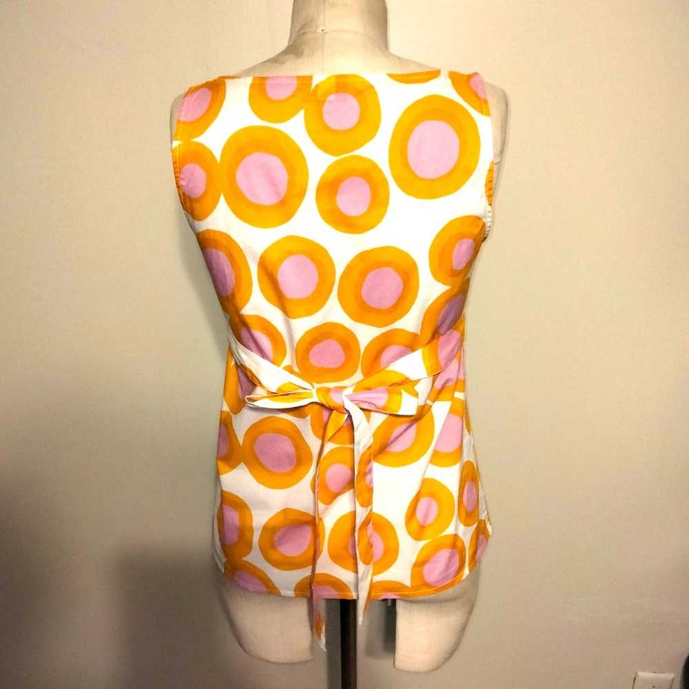 Marimekko for Anthropologie White-Pink-Orange Cir… - image 2